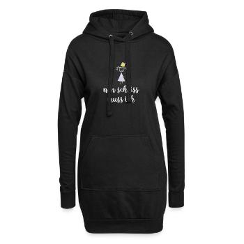 Nen Scheiss muss ich - Hoodie-Kleid - Schwarz - Vorne