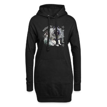 Wolfsspitz Shirt Accessoires - Keeshond Seelenhund - Hoodie-Kleid - Schwarz - Vorne
