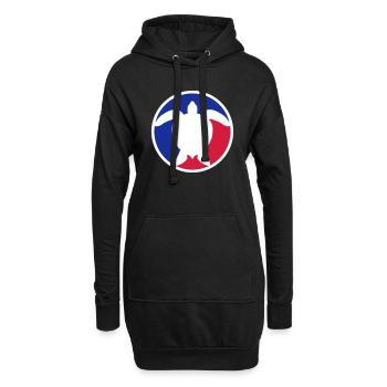 Rot Blau Wasserschildkröte - Hoodie-Kleid - Schwarz - Vorne