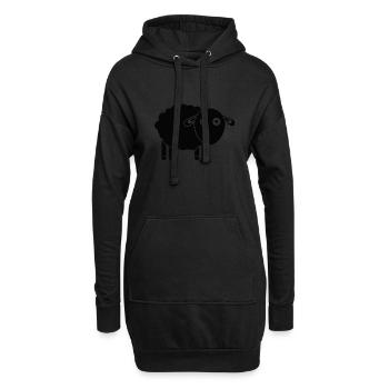 Mouton - Sweat-shirt à capuche long Femme - noir - Devant