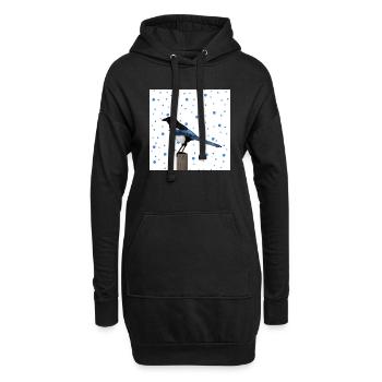 Elster Vogel Tier Geschenk Frauen Männer Kinder - Hoodie-Kleid - Schwarz - Vorne