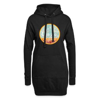 Ibiza Sonne - Hoodie-Kleid - Schwarz - Vorne