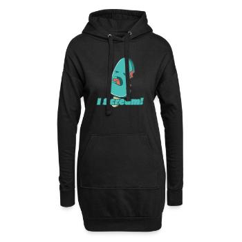 Je crie un design de t-shirt à la mode unique - Sweat-shirt à capuche long Femme - noir - Devant