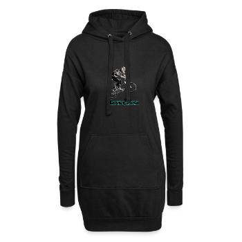 BMX-Rennen - Hoodie-Kleid - Schwarz - Vorne