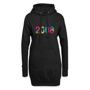 2008 - Hoodie-Kleid - Schwarz - Vorne