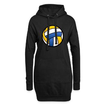 ballon volleyball waterpolo sport - Sweat-shirt à capuche long Femme - noir - Devant