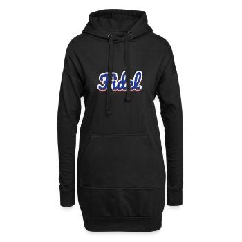 Fidel Nom Prénom Jour Espagne Cuba - Sweat-shirt à capuche long Femme - noir - Devant