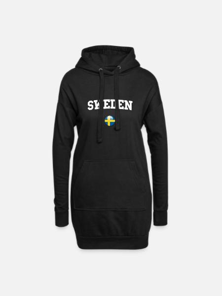 SWEDEN - Hoodie Dress - black
