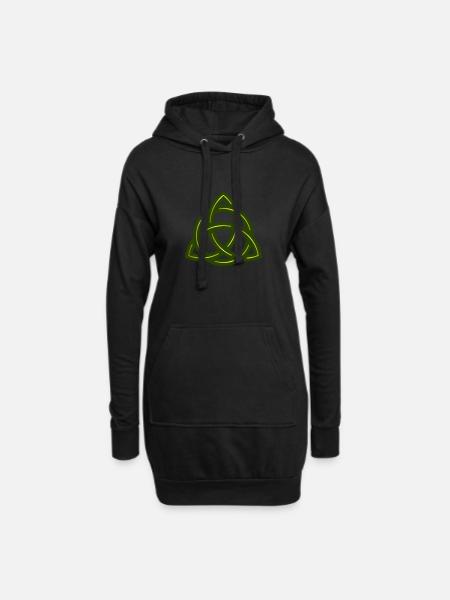 Keltisches Symbol Triquetra Trinity Knot Geschenk - Hoodie-Kleid - Schwarz