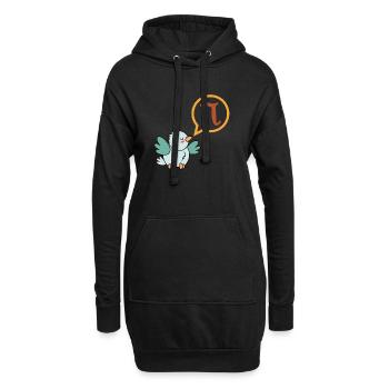 Cadeau de t-shirt drôle de pi pour les nerds de maths - Sweat-shirt à capuche long Femme - noir - Devant