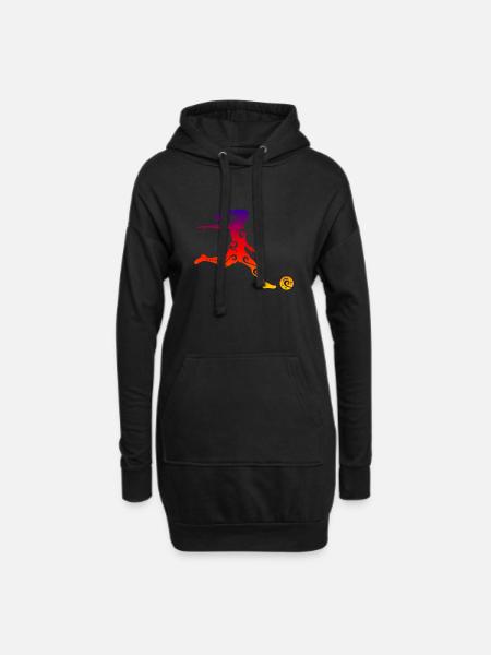 Maori Fußballmädchen Polynesien Tribal Tattoo Gift - Hoodie-Kleid - Schwarz