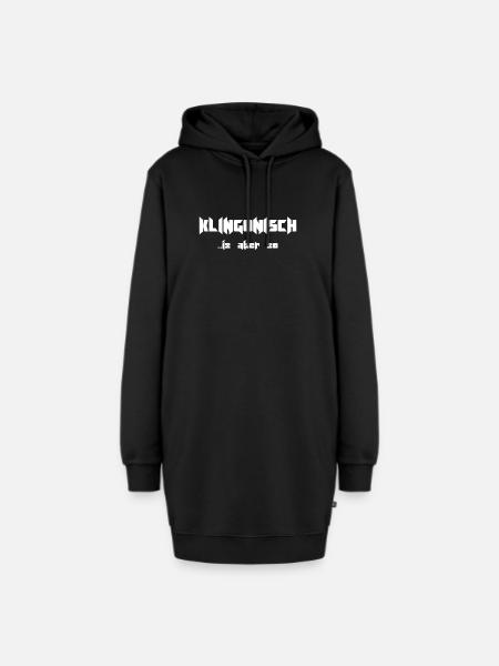 Klingonisch - is aber so - Hoodie-Kleid - Schwarz