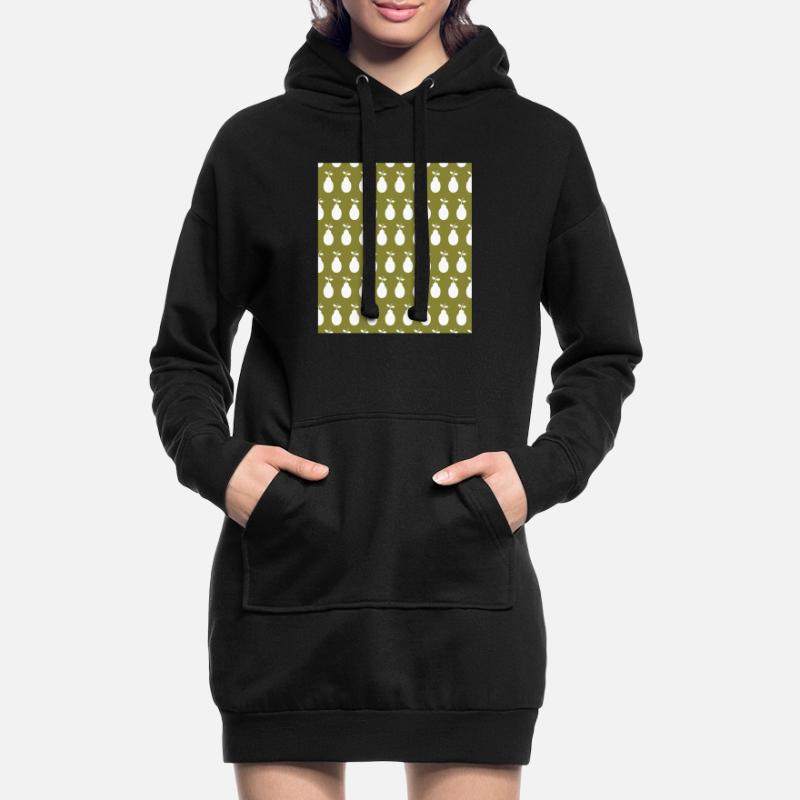 pear pattern Hoodie Dress