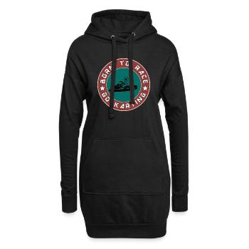 Kart Karting Kartfahrer - Sweat-shirt à capuche long Femme - noir - Devant
