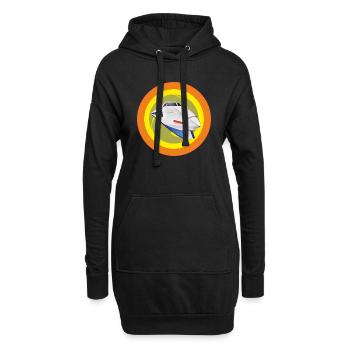 Zug - Hoodie-Kleid - Schwarz - Vorne