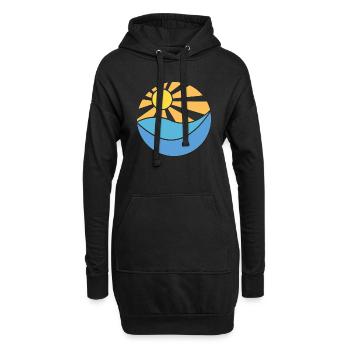 Sonne & Meer - Hoodie-Kleid - Schwarz - Vorne