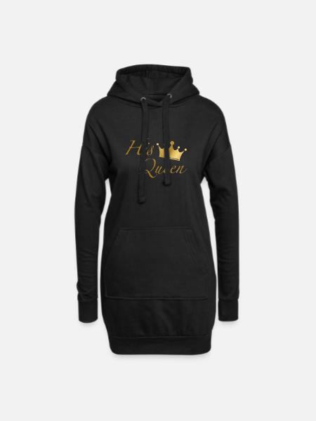 Couple His Queen - Hoodie-Kleid - Schwarz