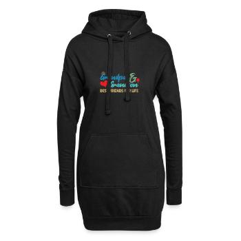 Grandpa and Grandson Best friends for life - Hoodie-Kleid - Schwarz - Vorne