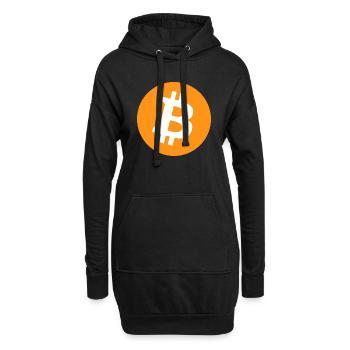 Bitcoin - Sweat-shirt à capuche long Femme - noir - Devant