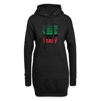 I Don’t Need Therapy I Just Need To Go To Italy - Hoodie-Kleid - Schwarz - Vorne