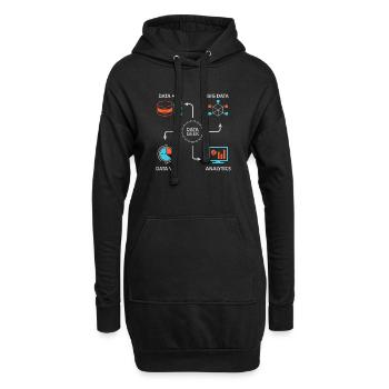 Analytics Datenwissenschaft Informatik Geschenk - Hoodie-Kleid - Schwarz - Vorne
