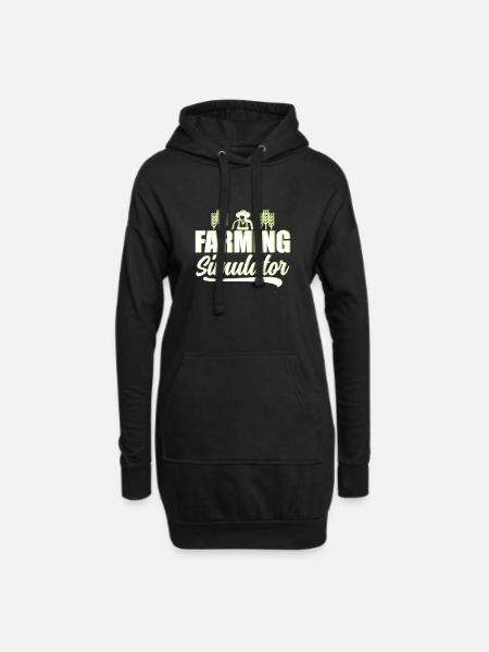 Farming simulator Garten Gartenarbeit Geschenk - Hoodie-Kleid - Schwarz
