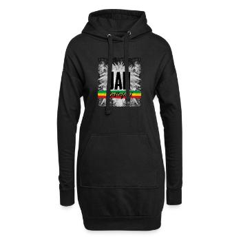 Jah Rastafari Roots reggae - Sweat-shirt à capuche long Femme - noir - Devant