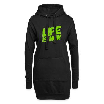 carpe diem - Sweat-shirt à capuche long Femme - noir - Devant