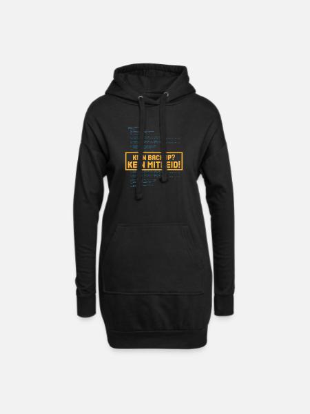 Kein mitleid Programming Informatic Geschenk - Hoodie-Kleid - Schwarz