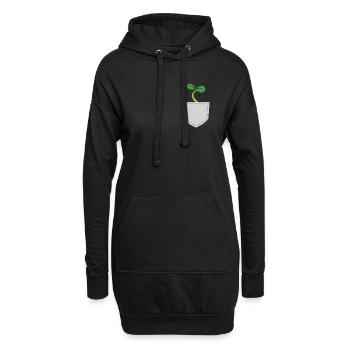 Potager dans la poche - Sweat-shirt à capuche long Femme - noir - Devant