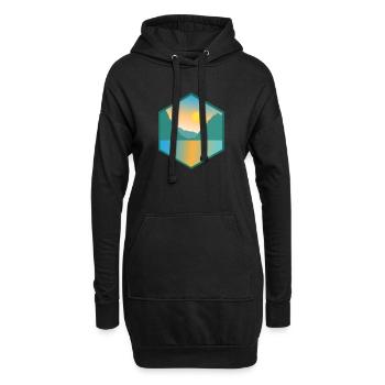 Fjord Norwegen Berg und See Geschenkidee - Hoodie-Kleid - Schwarz - Vorne