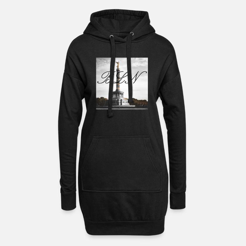 berlin berlin - Hoodie-Kleid - Schwarz
