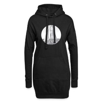 Voile - Sweat-shirt à capuche long Femme - noir - Devant