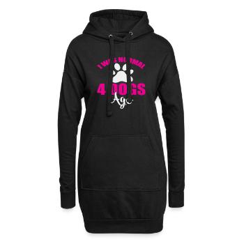 I was normal 4 dogs ago - Sweat-shirt à capuche long Femme - noir - Devant