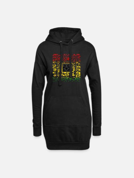 Reggae Code - Hoodie-Kleid - Schwarz