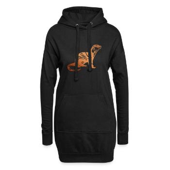 Maori Loutre de la Polynésie Tribal Tattoo Cadeau - Sweat-shirt à capuche long Femme - noir - Devant