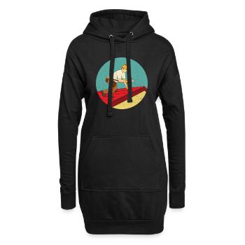 Dachdecker der einzig wahre Handwerker - Hoodie-Kleid - Schwarz - Vorne