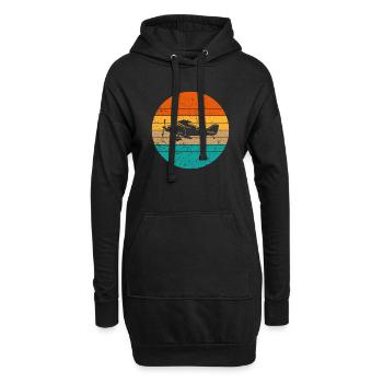 Flugzeug Pilot Copilot Luft Aviation Geschenk - Hoodie-Kleid - Schwarz - Vorne