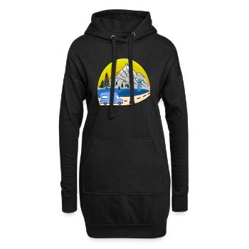 VAN LIFE VANLIFER NOMADS - Hoodie-Kleid - Schwarz - Vorne