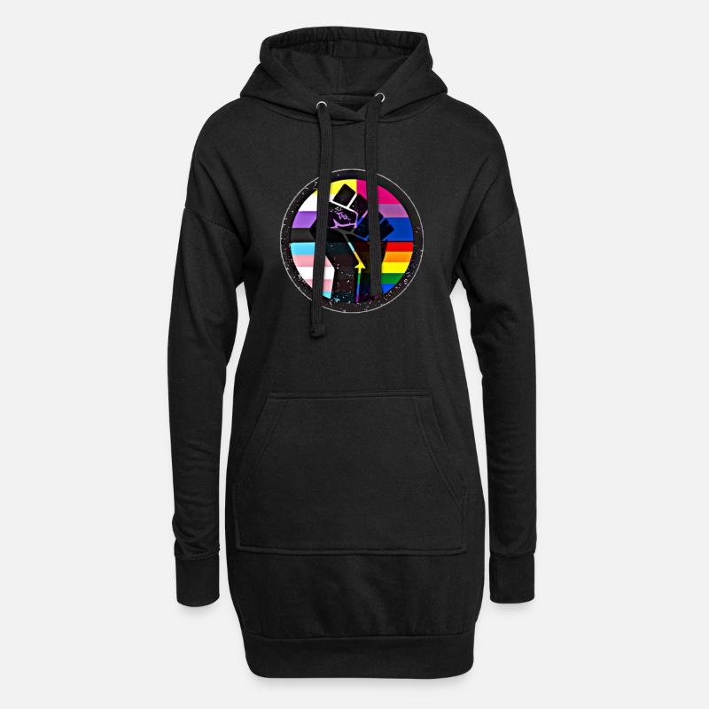 Pride - Hoodie-Kleid - Schwarz