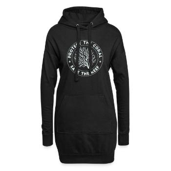 Protéger le corail Cadeau Save the Reef - Sweat-shirt à capuche long Femme - noir - Devant