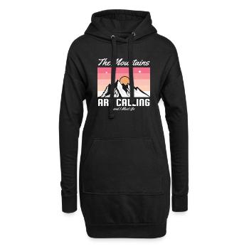 Randonner - Les montagnes sont calling and I Must Go - Sweat-shirt à capuche long Femme - noir - Devant