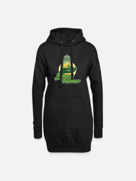 Nachhaltig leben - Hoodie-Kleid - Schwarz