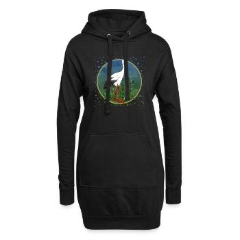 Storch - Hoodie-Kleid - Schwarz - Vorne