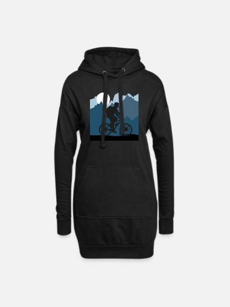 Bike Biking Fahrrad Velo Cycling - Hoodie-Kleid - Schwarz