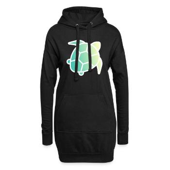 Tortue de jour tropicale décrite - Sweat-shirt à capuche long Femme - noir - Devant