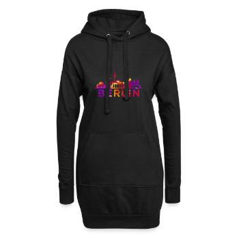 Berlin Skyline Impression Souvenir Geschenkidee - Hoodie-Kleid - Schwarz - Vorne