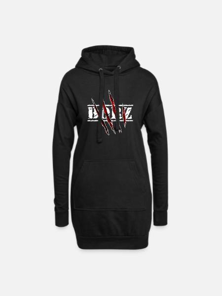 Zver Borz Krallen - Hoodie-Kleid - Schwarz