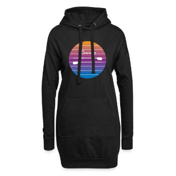 Rowing into the sunset - Sweat-shirt à capuche long Femme - noir - Devant