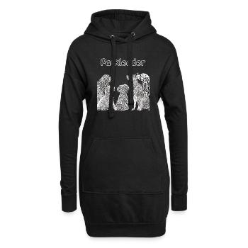 Chef de meute - Sweat-shirt à capuche long Femme - noir - Devant